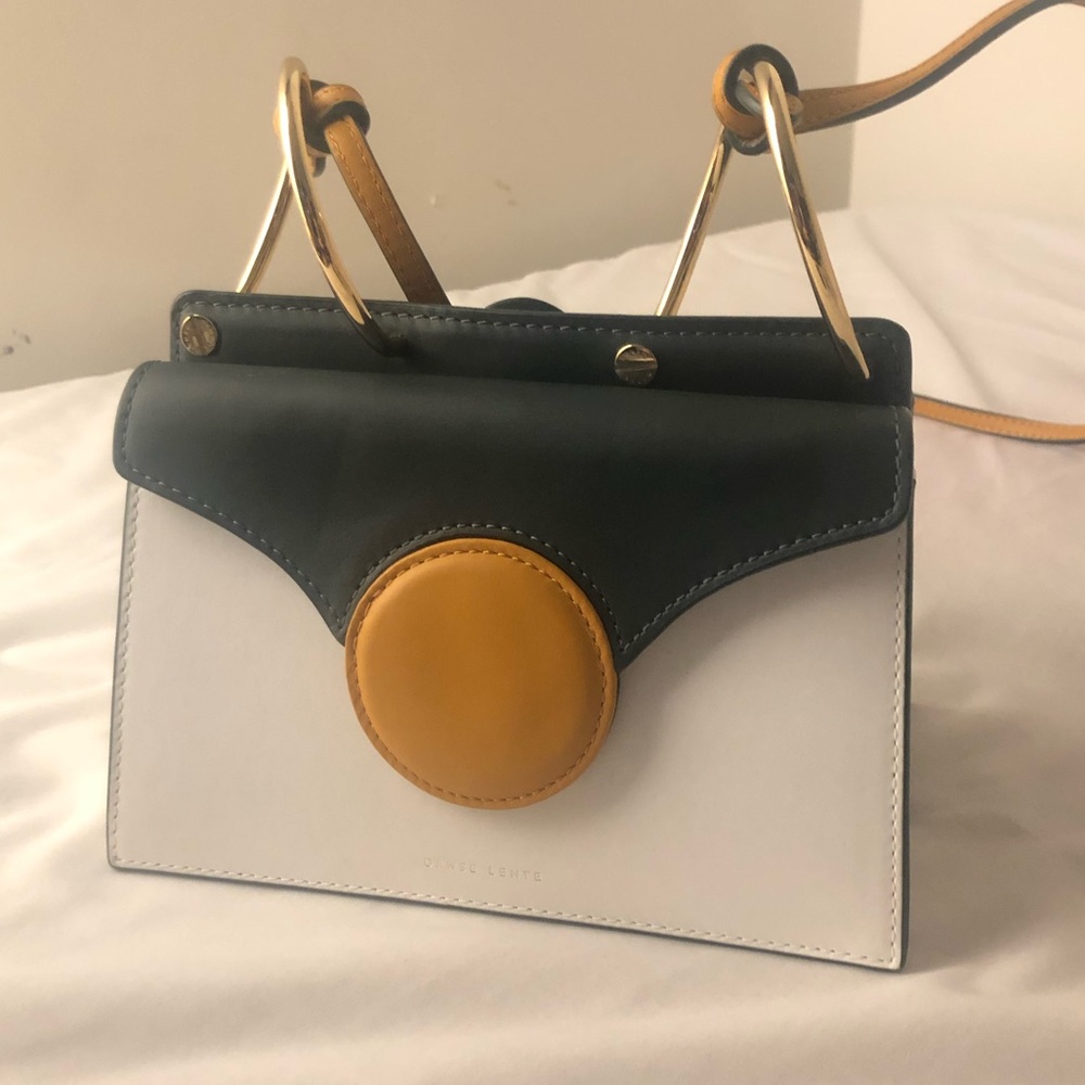 *3 day sale* Danse lente mini phoebe leather bag color block green and yellow